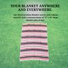 Leos Imports Handmade Classic Mexican Throw Blanket for Camping, Beach, Picnic & Yoga | Serape Blankets for Travel and Outdoor 72 x 49 Inches (Pink)