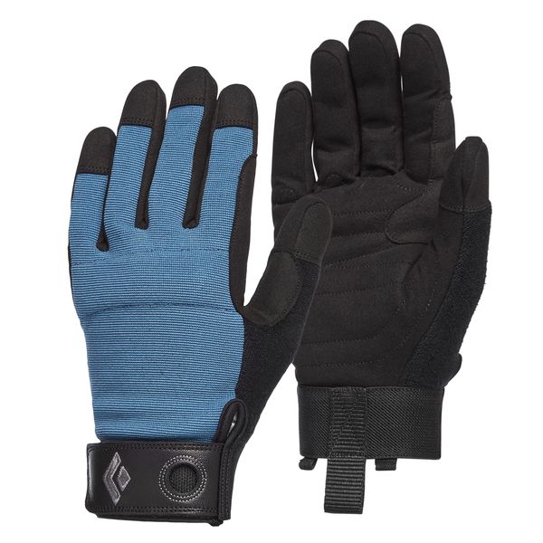 Black Diamond Crag Belaying Full Finger Rock Climbing Gloves, Astral Blue, Small