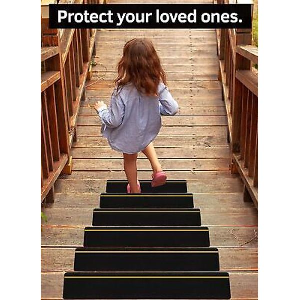 5 Pcs Anti Slip Stair Treads 6"x24" Reflective Non Skid Tape Indoor Outdoor Step