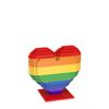 FOCO Official BRXLZ Bricks Rainbow Heart Toy Model