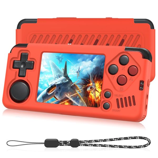 SKRVGOJFG Miyoo A30 Silicone Case, Anti-Slip, Shock Proof, Soft Protective Case for Miyoo A30 Retro Handheld Game Console with Lanyard - Orange