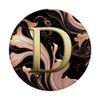 Marble Monogram Elegance Personalized Initial D Stylish Grip PopSockets Swappable PopGrip