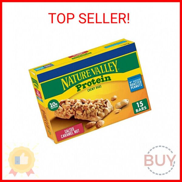 Nature Valley Protein Granola Bars, Salted Caramel Nut, Snack Bars, 15 ct, 21.3