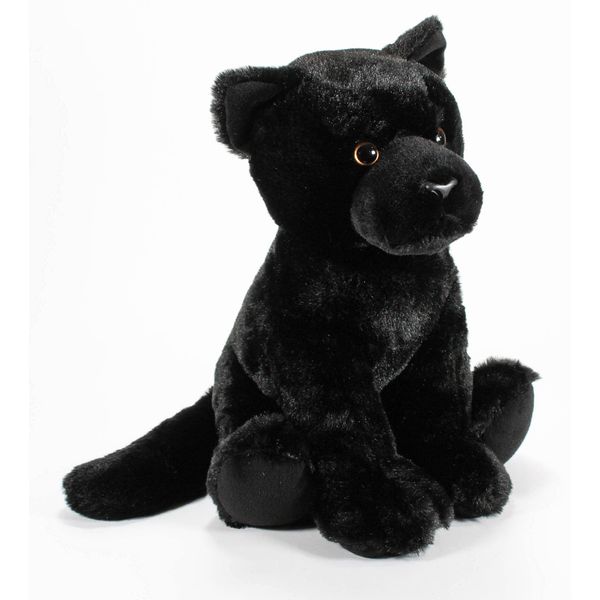The Petting Zoo Black Jaguar Stuffed Animal Plushie, Gifts for Kids, Wild Onez Zoo Animals, Jaguar Plush Toy 12 inches
