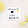 Personalised Prosecco Coaster – Custom Wooden Drinks Mat – Prosecco Gift