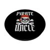 Pirate Uncle Halloween Skull & Crossbones Pirate Eyepatch PopSockets Swappable PopGrip