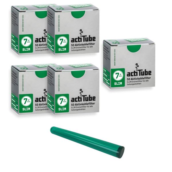 ActiTube Kogu Set Slim Activated Carbon Filter 7.1 mm – Include J Case, 5x50 (250)