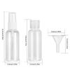 12 Pcs 50 ml Travel Bottles Set, Empty Plastic Travel Bottles Containers, Clear Refillable Travel Bottles for Travel, Toiletries, Liquid, Cosmetic, with 2 Funnels and 2 Nozzles