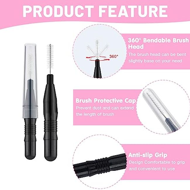 Micro Lash and Brow Lamination Brushes with Cap