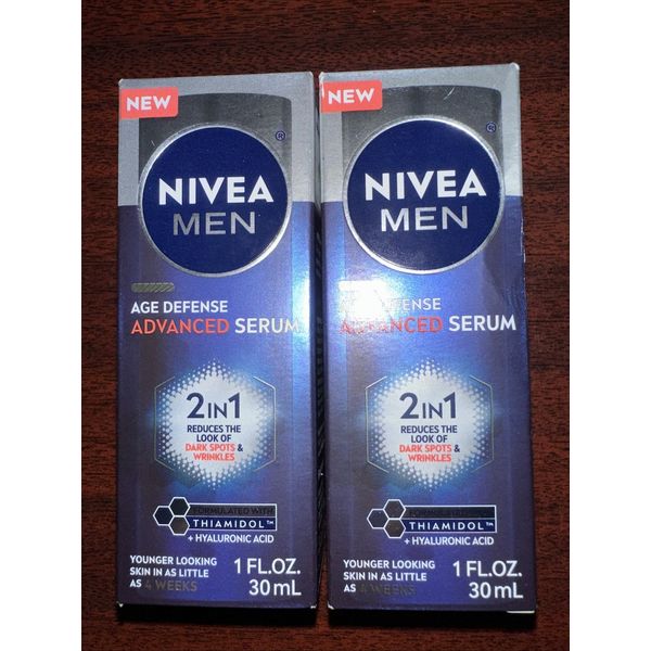 Nivea MEN Age Defense Advanced Serum 2 in 1 Dark Spots & Wrinkles 30ml 2pk