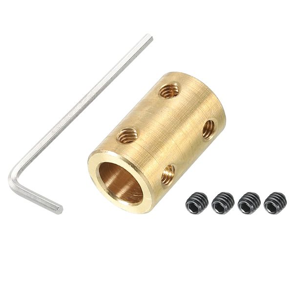 PATIKIL Motor Shaft Joint Connector Rigid Shaft Coupler Shaft Coupler Connector L22 x D16 8mm to 10mm Bore with Screw Wrench for 3D Printer 1 Pack