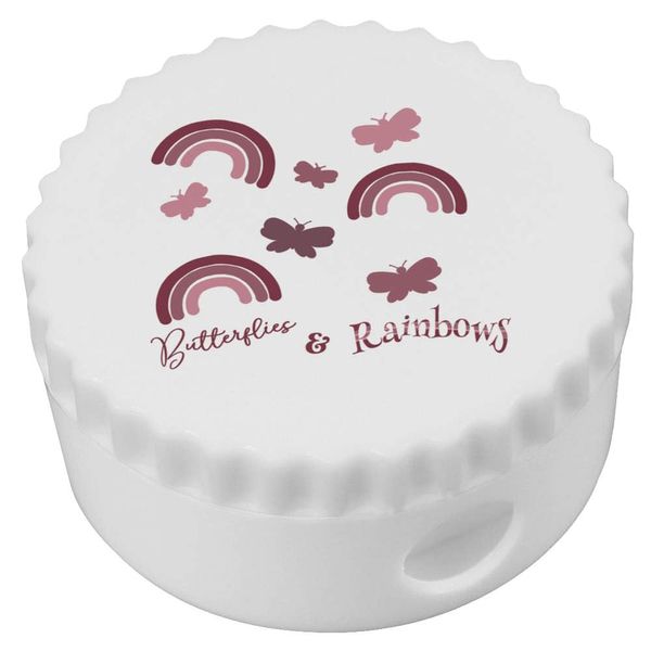 'Butterflies and Rainbows' Compact Pencil Sharpener (PS00043496)