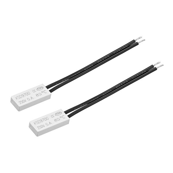 sourcing map Normally Close Temperature Switch, 85 Degree Celsius N.C 5A Thermal Switch Thermostat Temperature Control Switch Controller 2pcs