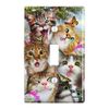 GRAPHICS & MORE Cats and Butterflies Selfie Plastic Wall Decor Toggle Light Switch Plate Cover