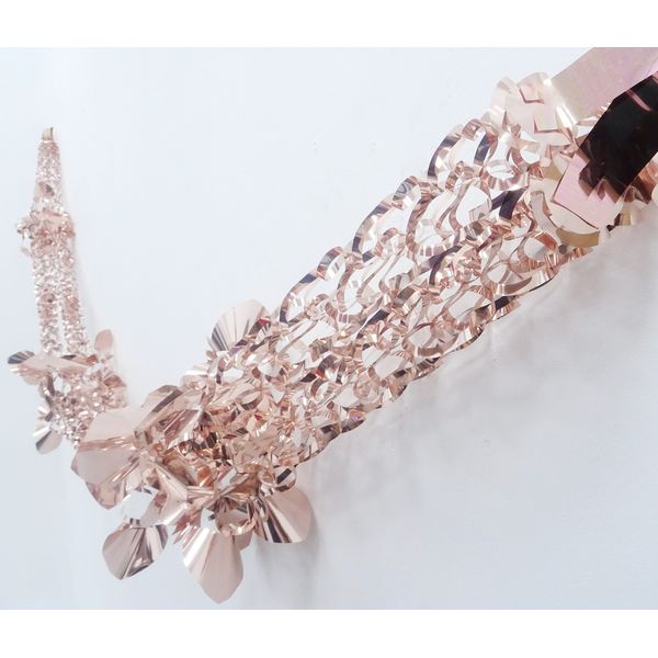 PMS Extra Large Rose Gold Chirstmas Foil Garland Decoration - Square Patterned Shape