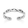 Sterling Silver Toe Ring with twist design - Adjustable size - Gift Boxed. 0983
