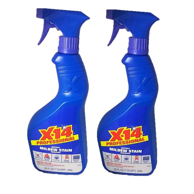 X-14 Professional Instant Mildew Stain Remover 32 FL OZ (2 pack)