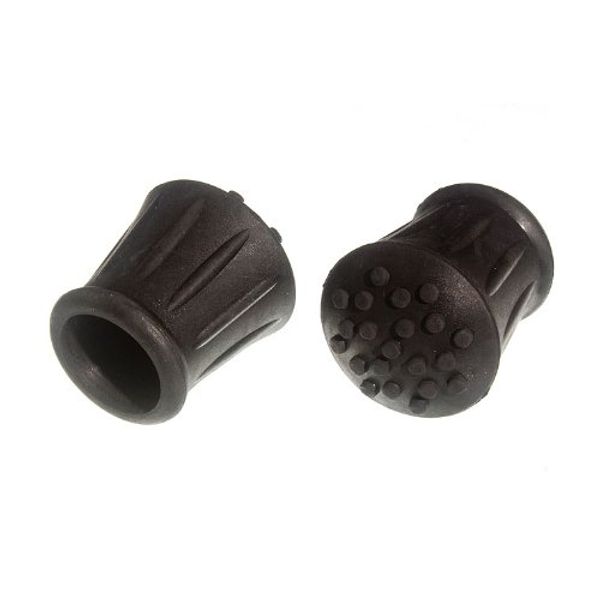 100 X Black Rubber Walking Stick Crutch Ferrules - 7/8 Inch (22mm) ID