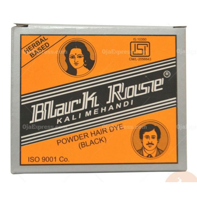 10 Packets Black Rose 10gm Kali Black Mehandi Henna Herbal Based Hair Dye Powder