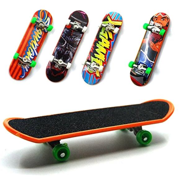 HoneyToys 5pcs Professional Mini Fingerboards/Finger Skateboard, Unique matte surface (Random Pattern)