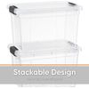 Superio Clear Storage Bins with Lids, 5 Pack- Plastic Storage Boxes - 49 Quart