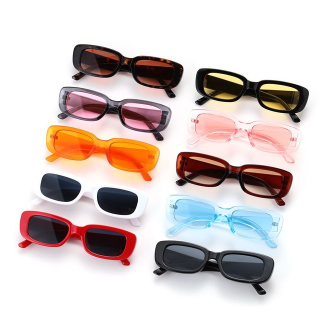 1PCs New Women Rectangle Vintage Sunglasses Brand Designer Retro Points Sun  Glasses Female Lady Eyeglass Cat Eye Driver Goggles