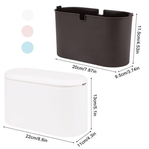 SHAIDOJIO Desk Bin with Lid, Mini Bin with 90PCS Trash Bags, Removable Small Bedroom Bin with Lid, Pop Up Mini Trash Can, Tea Bag Bin for Desk Office Bathroom Coffee Bar Tabletop Dresser
