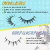 EMEDA 10 Pair Manga Lashes 5 Styles Mixed Anime Lashes 100% Handmade Transparent Band Manga Eyelashes Natural Look Spiky Manga Lashes Wispy Hybrid Strip Lashes Cosplay False Eyelashes (Manga Mix)