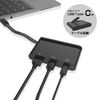 Elecom DST-C06BK USB-C Hub PD Compatible Charging & Data Transfer Type C USB 3.0 HDMI Cable Storage Black