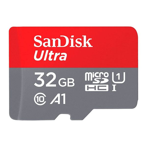 SanDisk 32GB Ultra MicroSDHC UHS-I Memory Card with Adapter - 98MB/s, C10, U1, Full HD, A1, Micro SD Card - SDSQUAR-032G-GN6MA