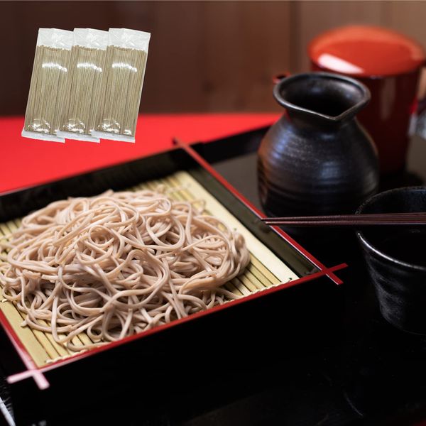 Tabefuku Shinshu Togakushi Soba, Juwari Soba, 6.3 oz (180 g), Soba, Dried Noodles, Salt Free, Gluten Free, Domestic Buckwheat Flour Blend (3 Bags)