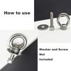 Floyutin 10 Packs M5 Stainless Lifting Eye Nuts Thread Ring Shoulder EyeNuts