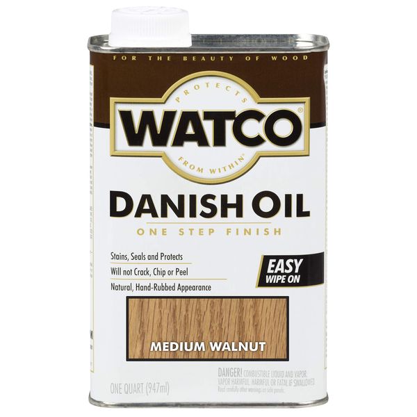 RUST-OLEUM 242223 Danish Oil, Quart, Medium Walnut