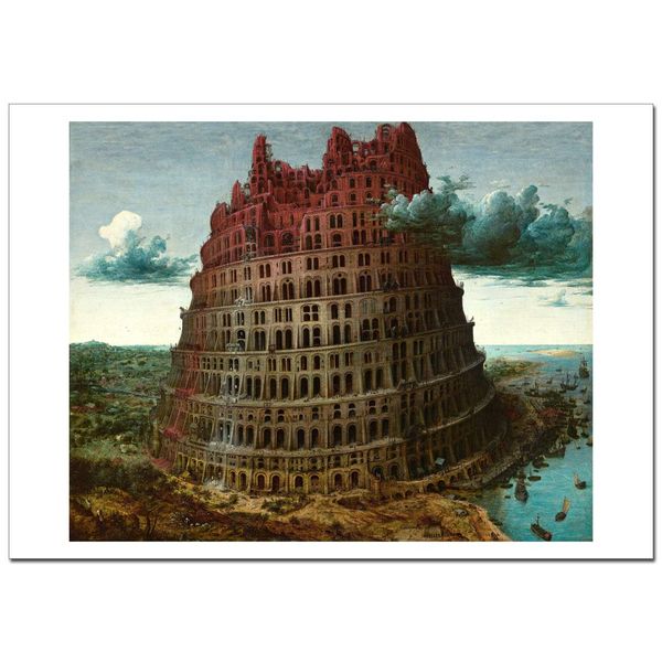 World Masterpiece Pieter Brueghel Tower of Babel 2 Giclee Technique B4 Luxury Poster