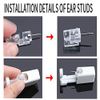 2 Pack Nose Stud Piercing Kit Unit Safety Disposable Nose Piercing Gun with Nose Stud for Cartilage Helix Piercing Gun Piercing Jewelry (White)
