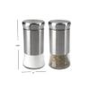 Home Basics 2 Piece Essence Salt & Pepper Shaker, Multicolored, Silver