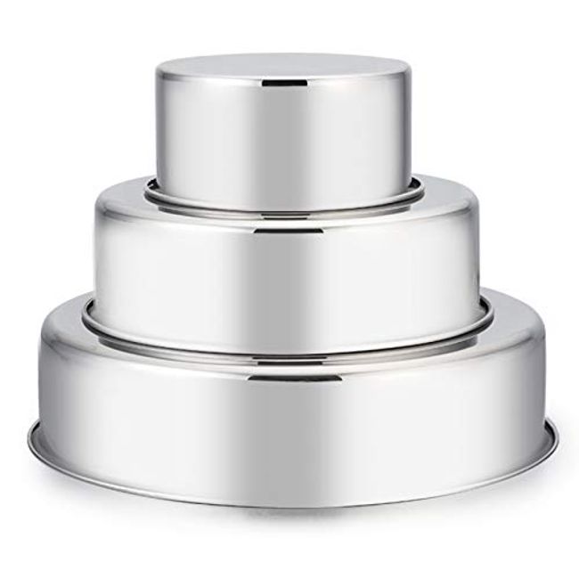 Small and Tall Aluminum Cake Pans, 2-Piece - Layer Cake Pan Set