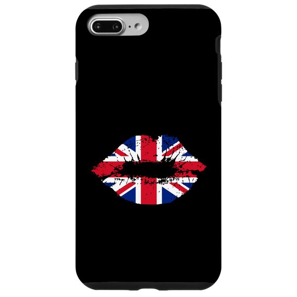 iPhone 7 Plus/8 Plus Union Jack Flag Lips British Isles GB Great Britain Flag Lip Case