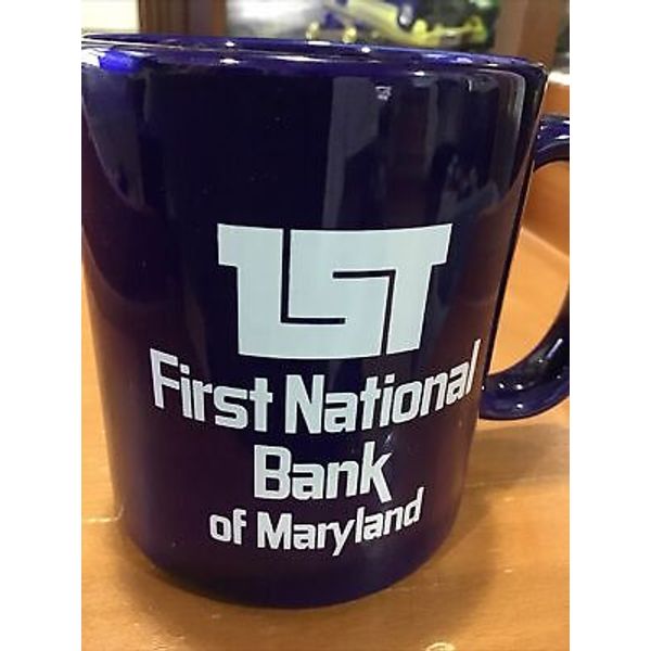 FIRST NATIONAL BANK OF MARYLAND COFFEE MUG. MUG. Art Deco Print Mug. B159