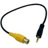 Rosebe Video Input Adapter Cable 2.5MM GPS Navigator Input Conversion Line Reverse 2.5 RCA AV Connector