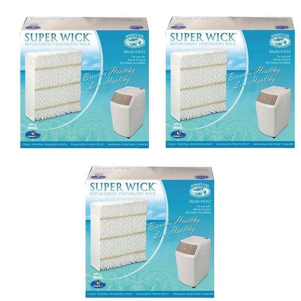 (3) ea Essick 1043 Replacement Humidifier Wick Filter for Series 800 Humidifiers