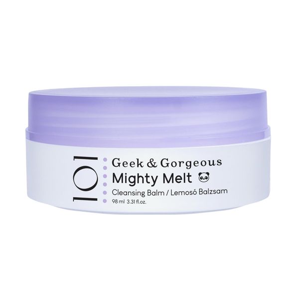 Geek & Gorgeous Mighty Melt - cleansing balm, melts away long-lasting, waterproof makeup & sunscreen, for all skin types, 98ml