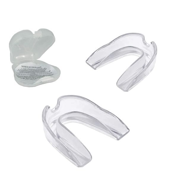 BRITX 2 Dental Mouth Guards for Grinding Teeth, Bruxism Teeth Night Guard Sleep snoring Guard 2 Size Gum Shield