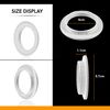 LEDSone E27 Screw Lampshade Lamp Light Shade Collar Ring Adapter retaining Black, White (2 Pack)