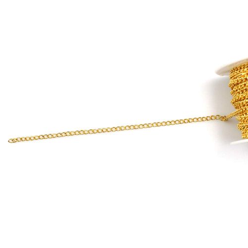 YapitHome 10m Chain for Jewellery Making Jewellery Making Link Chain Gold Plated Cable Chain for DIY Necklace, Bracelet and Crafts(4 * 2.7mm)