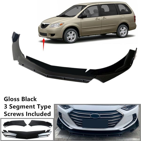 Universal Fit For Mazda MPV 2004-2006 Front Bumper Lip Spoiler Splitter 2 Layer