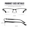 kunchu Reading Glasses Men Blue Light Blocking Half Frame Readers for Men Glasses(Black-250)