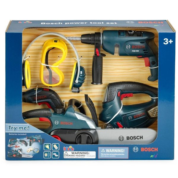 Bosch Klein Large Power Tool Set, Kids Play Toy, Batteries Included New