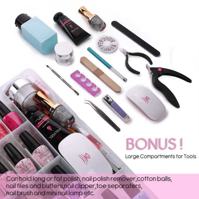 Nail Polish Organizer Case Manicure Brush Nail Tool Case Nail Lamp