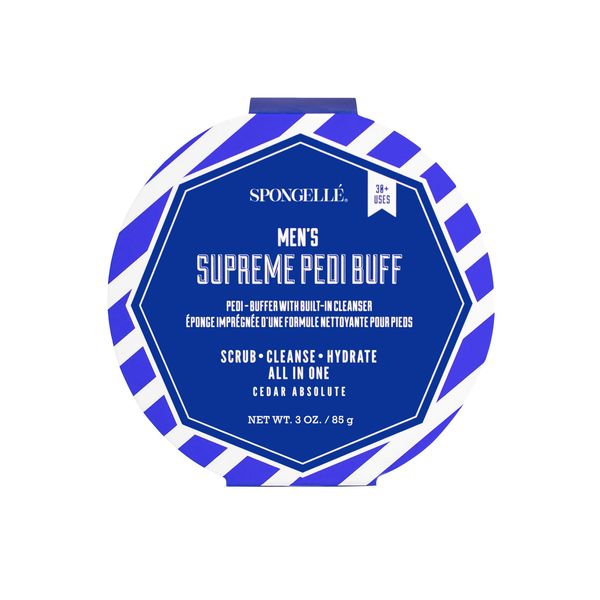SPONGELLÉ Men's Supreme Pedi Buffer, Cedar Absolute